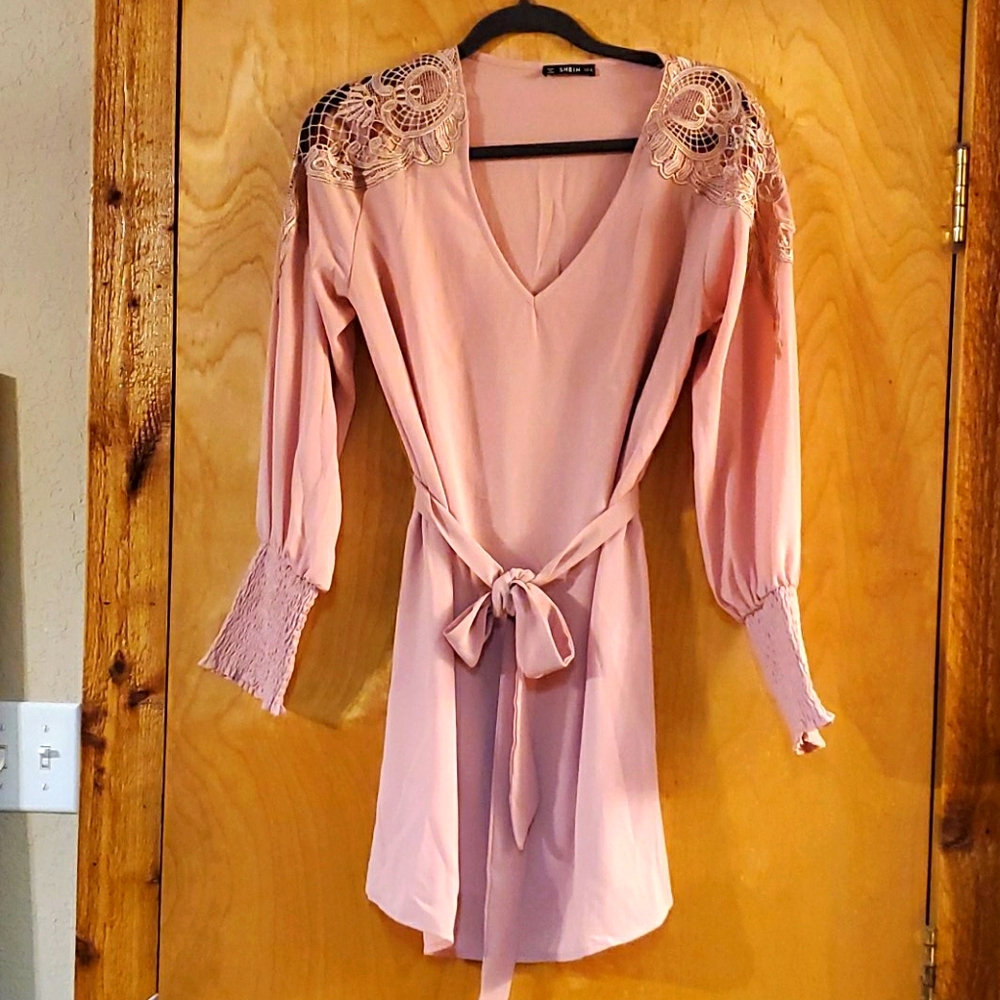 SHEIN dusty rose dress